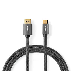 Nedis CVTB34500GY20 câble HDMI 2 m HDMI Type A (Standard) Gris