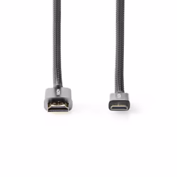 Nedis CVTB34500GY20 câble HDMI 2 m HDMI Type A (Standard) Gris