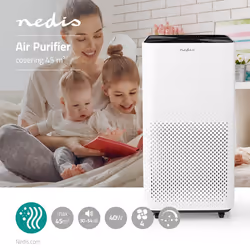 Nedis AIPU300CWT purificateur d'air 45 m² 54 dB 35 W Noir, Blanc