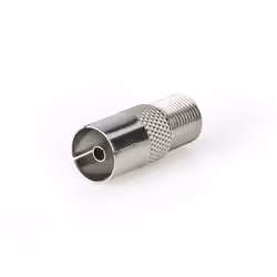 Nedis CSGB41955ME, F-type, IEC (Coax), Argent, Mâle/Femelle, Droit, Métal, Nickel