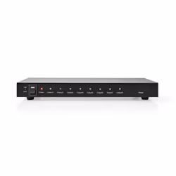 Nedis VSPL3468AT, HDMI, 8x HDMI, 3840 x 2160 pixels, Noir, Métal, 4K Ultra HD