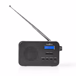 Nedis RDDB1000BK, Portable, Numérique, DAB+, FM, 87,5 - 108 MHz, 174 - 240 MHz, 1,2 W