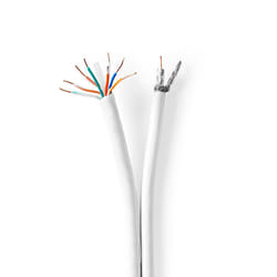 Nedis CSGG4500WT250 câble coaxial RG-59 25 m Non Blanc
