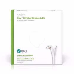 Nedis CSGG4500WT250 câble coaxial RG-59 25 m Non Blanc