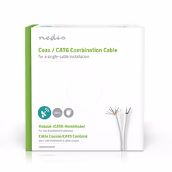 Nedis CSGG4500WT500 câble coaxial RG-59 50 m Non Blanc