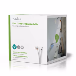 Nedis CSGG4500WT500 câble coaxial RG-59 50 m Non Blanc