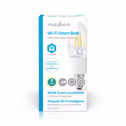 Nedis WIFILF10WTC37 éclairage intelligent Ampoule intelligente Wi-Fi Transparent 5 W