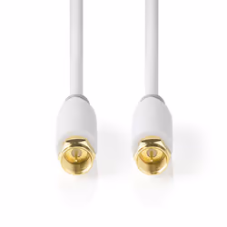 Nedis CSBW41000WT10 câble coaxial 1 m Type F Blanc