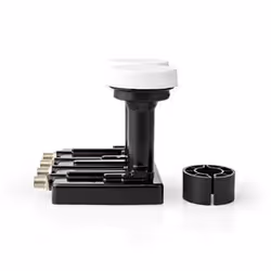 Nedis SLNBQDM43BK convertisseur abaisseur de fréquence Low Noise Block (LNB) Blanc