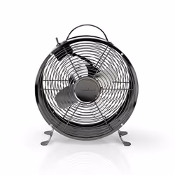 Nedis FNCL10GM20, Ventilateur à lame domestique, Gris, Métallique, Table, Métal, 25 cm, Foie