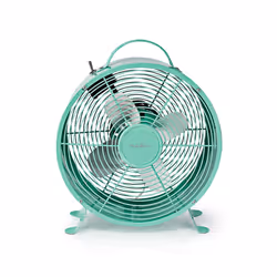 Nedis FNCL10TQ20, Ventilateur à lame domestique, Turquoise, Table, Métal, 25 cm, Foie