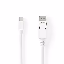 Nedis CCGB37404WT20, 2 m, Mini DisplayPort, DisplayPort, Mâle, Mâle, 7680 x 4320 pixels