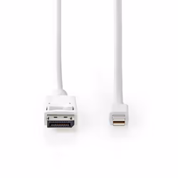 Nedis CCGB37404WT20 câble DisplayPort 2 m Mini DisplayPort Blanc
