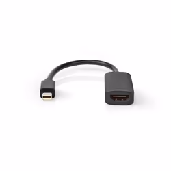 Nedis CCGP37654BK02, 0,2 m, Mini DisplayPort, HDMI Type A (Standard), Mâle, Femelle, Droit