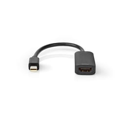 Nedis CCGP37654BK02 câble vidéo et adaptateur 0,2 m Mini DisplayPort HDMI Type A (Standard)