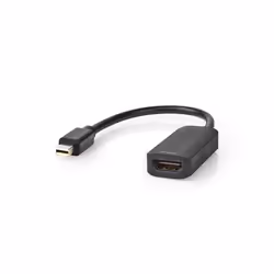 Nedis CCGP37654BK02 câble vidéo et adaptateur 0,2 m Mini DisplayPort HDMI Type A (Standard)