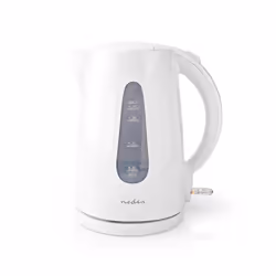 Nedis KAWK130EWT, 1,7 L, 2200 W, Blanc, Plastique, Indicateur de niveau d'eau, Sans fil