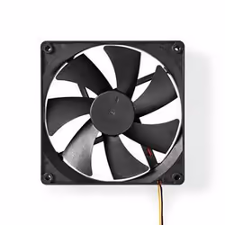 Nedis DCFAN14025BK, Ventilateur, Noir, 140 mm, 25 mm, 140 mm, 135 g