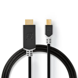Nedis CCBP37604AT20 changeur de genre de câble Mini DisplayPort HDMI Anthracite
