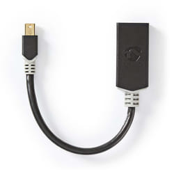Nedis CCBP37654AT02 câble vidéo et adaptateur 0,2 m Mini DisplayPort HDMI Anthracite