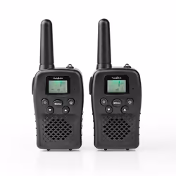 Nedis WLTK1000BK, 8 canaux, 446.00625 - 446.09375 MHz, 10000 m, 26 - 26 dBmW, Micro-USB, AAA/LR03