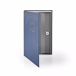 Nedis BOOKSEDM01BU coffre-fort Coffre-fort portable 1,6 L ABS, Acier Bleu, Argent
