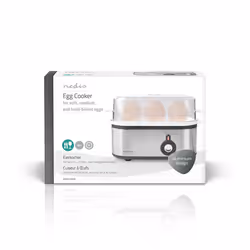 Nedis KAEB120EAL cuiseur d'oeufs 3 œufs 210 W Aluminium, Noir, Transparent - Vue supplémentaire 11