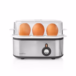 Nedis KAEB120EAL cuiseur d'oeufs 3 œufs 210 W Aluminium, Noir, Transparent - Vue supplémentaire 6