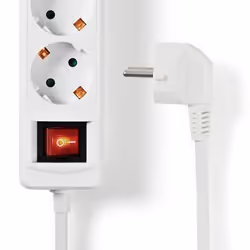 Nedis EXSO315UFSWT multiprise 1,5 m 3 sortie(s) CA Intérieure Blanc