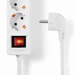 Nedis EXSO515UFSWT multiprise 1,5 m 5 sortie(s) CA Intérieure Blanc