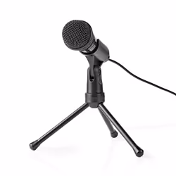Nedis MICTJ100BK, Microphone de Laptop, -30 dB, 50 - 16000 Hz, 2200 Ohm, 60 dB, 110 dB