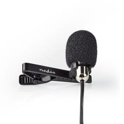 Nedis MICCJ105BK microphone Noir, Chrome Microphone à clipser