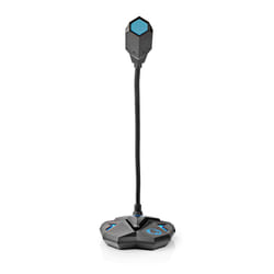 Nedis GMICGU100BK microphone Noir, Bleu Microphone de PC