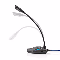 Nedis GMICGU100BK microphone Noir, Bleu Microphone de PC
