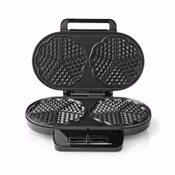 Nedis KAWP110FBK moule à gauffres 2 gauffre(s) 1200 W Noir, Argent