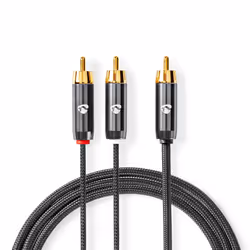 Nedis CATB24000GY30, RCA, Mâle, 2 x RCA, Mâle, 3 m, Gris