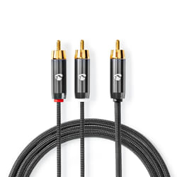 Nedis CATB24000GY30 câble audio 3 m RCA 2 x RCA Gris