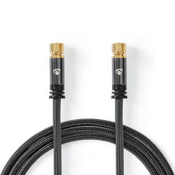 Nedis CSTB41000GY50 câble coaxial 5 m Type F Gris