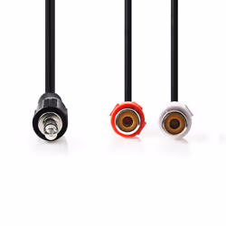 Nedis CAGT22250BK02 câble audio 0,2 m 3,5mm 2 x RCA Noir