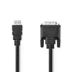 Nedis CCGT34800BK20 câble vidéo et adaptateur 2 m DVI-D HDMI Noir