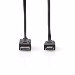Nedis CCGT37100BK20 câble vidéo et adaptateur 2 m DisplayPort HDMI