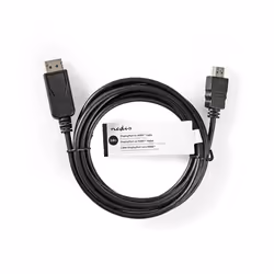 Nedis CCGT37100BK20 câble vidéo et adaptateur 2 m DisplayPort HDMI