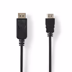 Nedis CCGT37100BK30, 3 m, HDMI Type A (Standard), DisplayPort, Mâle, Mâle, Droit