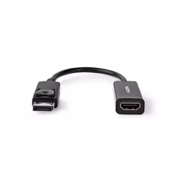 Nedis CCGT37150BK02 câble vidéo et adaptateur 0,2 m HDMI Type A (Standard) DisplayPort Noir