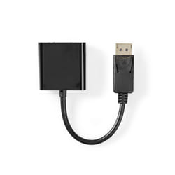 Nedis CCGT37350BK02 câble vidéo et adaptateur 0,2 m DisplayPort VGA (D-Sub) Noir