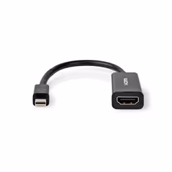 Nedis CCGT37650BK02 câble vidéo et adaptateur 0,2 m Mini DisplayPort HDMI Noir