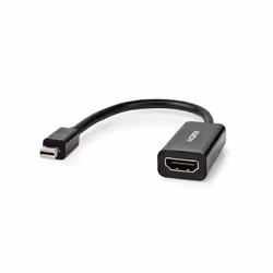 Nedis CCGT37650BK02 câble vidéo et adaptateur 0,2 m Mini DisplayPort HDMI Noir