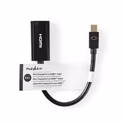 Nedis CCGT37650BK02 câble vidéo et adaptateur 0,2 m Mini DisplayPort HDMI Noir - Vue supplémentaire 4