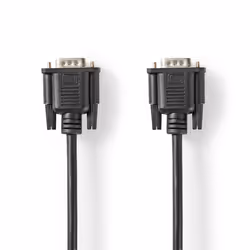 Nedis CCGT59000BK20, 2 m, VGA (D-Sub), VGA (D-Sub), Mâle, Mâle, Noir