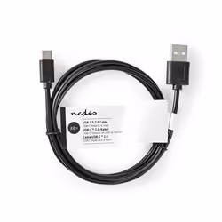 Nedis CCGT60600BK20 câble USB 2 m USB 2.0 USB A USB C Noir
